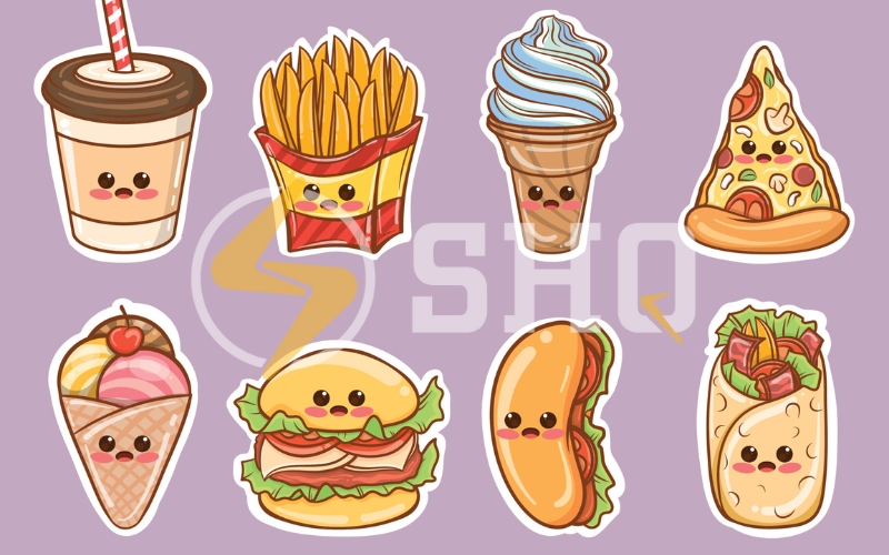Hướng Dẫn Vẽ Hình Sticker Cute Về Đồ Ăn Đơn Giản Nhất 2023