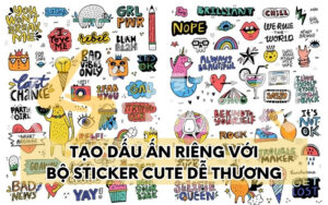 Tao dau an rieng voi bo sticker cute de thuong